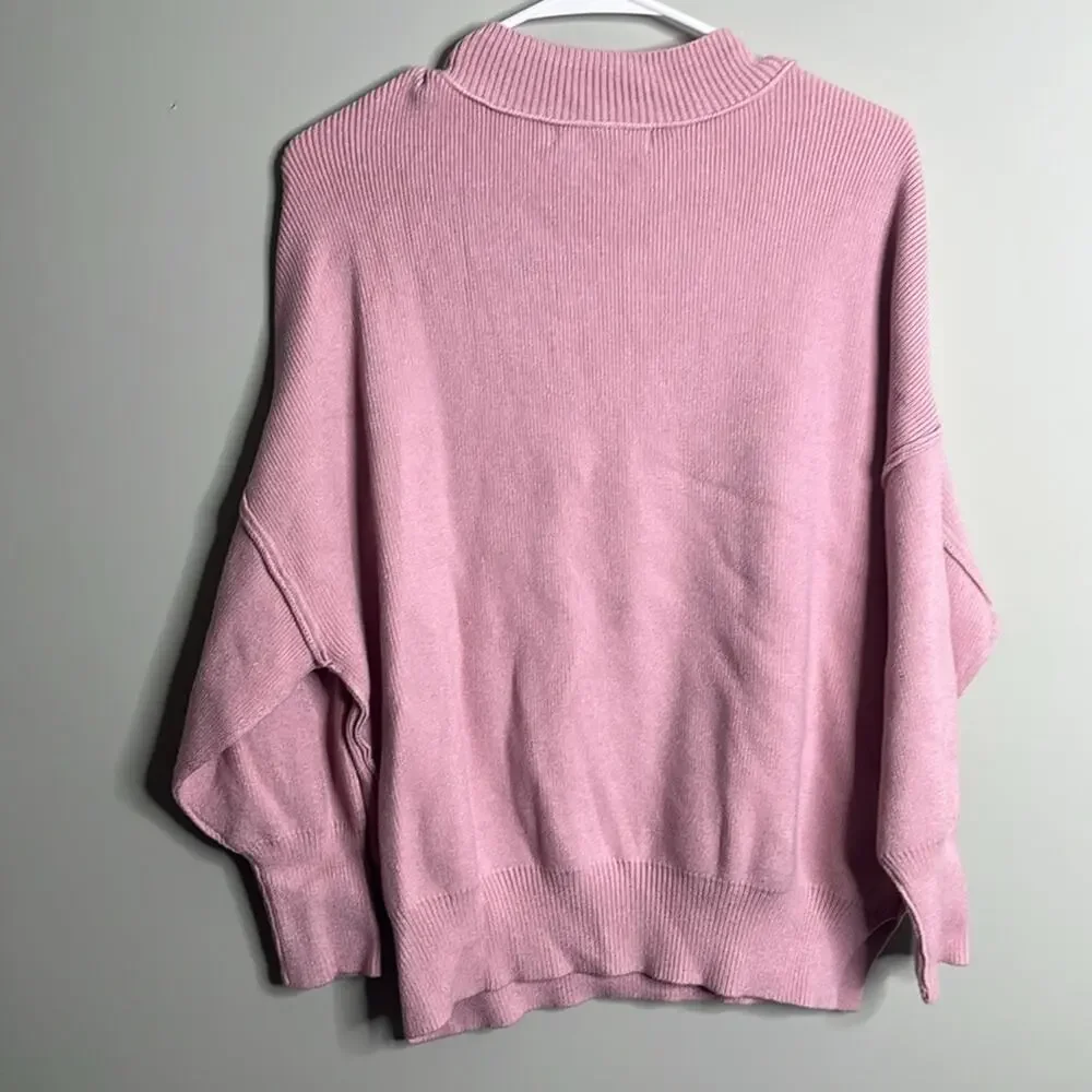 Zesica Pink ribbed Sweater Small